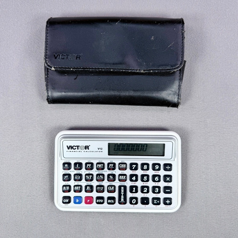 Victor V12 Programmable Financial Calculator Handheld 10 Digit RPN Algebraic.